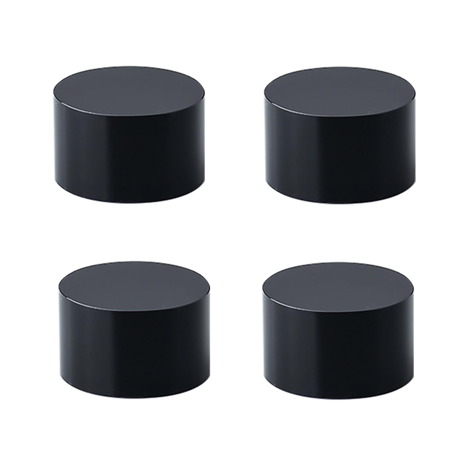 Akrylowy cylindryczny stojak ekspozycyjny, Stojak akrylowy na cylindryczny stojak wielokolorowy 5cm 4 szt(Black)
