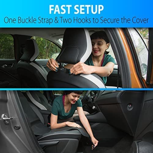 Zone Tech Seat Cover Cushion - 2 Pack Premium Quality Classic Black Comfortable Seat Cushion #TOP2