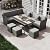 KIGOTY Patio Furniture Set?7 Pieces Outdoor Patio Furniture with Dining Table, Patio Table and Chairs Set, Wicker Patio Conversation Sofa Set with Ottoman (Grey-Light Grey, 7 PCS-B)