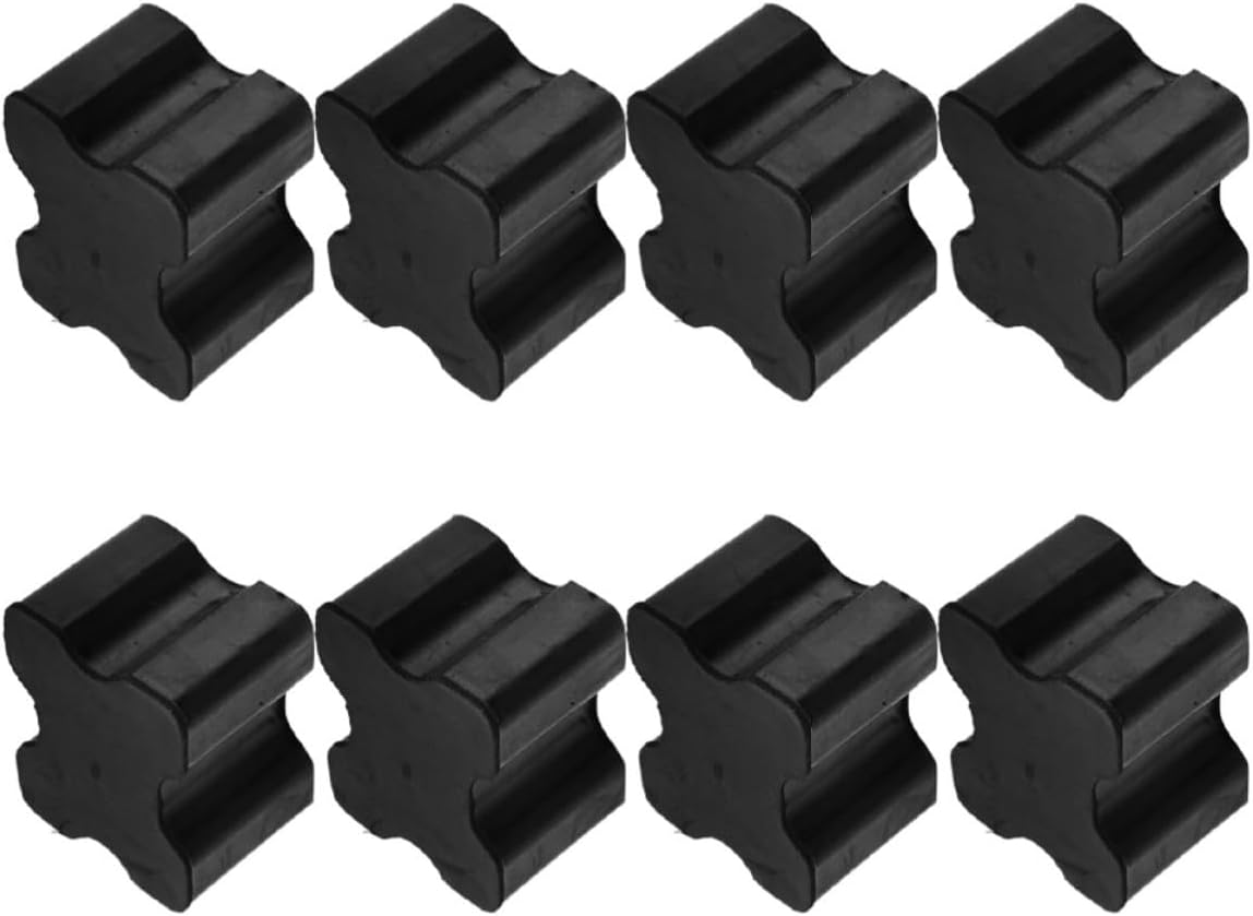 Mikinona 8pcs Black Rubber Coil Spring Insulators Shock Absorbing Suspension Spacers Universal Car and Truck Lift Blocks for .5 Inch Suspension Boosters