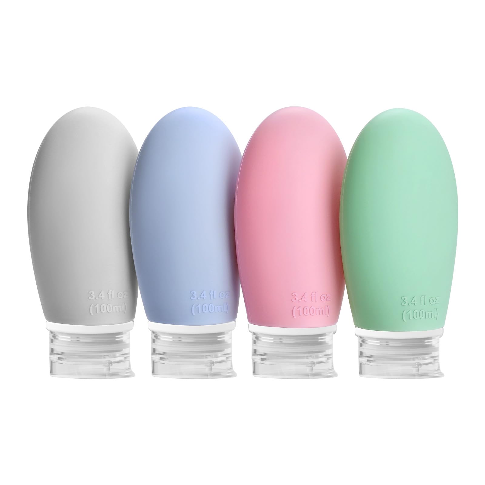 Opret Botes Viaje Rellenables 100ml 3 Piezas, Botellas de Viaje Silicona para Gel y Champu, Botes Viaje a Prueba de Fugas para Gel, Champús, Lociones y Artículos de Tocador, FDA Certificado Sin BPA — view 12