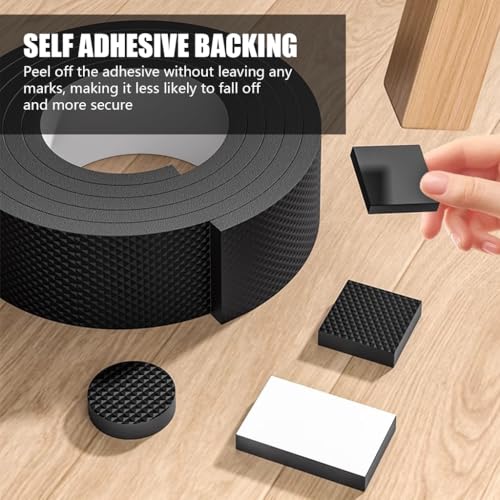 Image of HASTHIP EVA Furniture Pads 13ft X 0.78 in Strip Self Adhesive Furniture