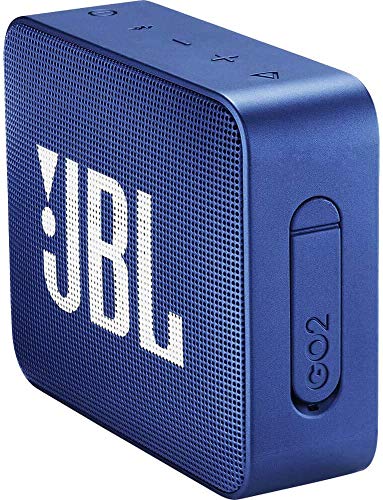Image of JBL GO2 Portable Bluetooth Speaker with Rechargeable Battery, Waterproof, Built-in Speakerphone, Blue