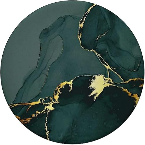 Miniatura 3 de Elegante Jade Verde Profundo Natural-Mármol Patrón PopSockets PopGrip intercambiable