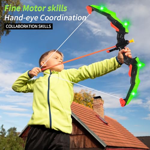 Asmad BOW-01 Kids Bow And Arrow Set, Led Light Up Archery Toy Set thumb #2