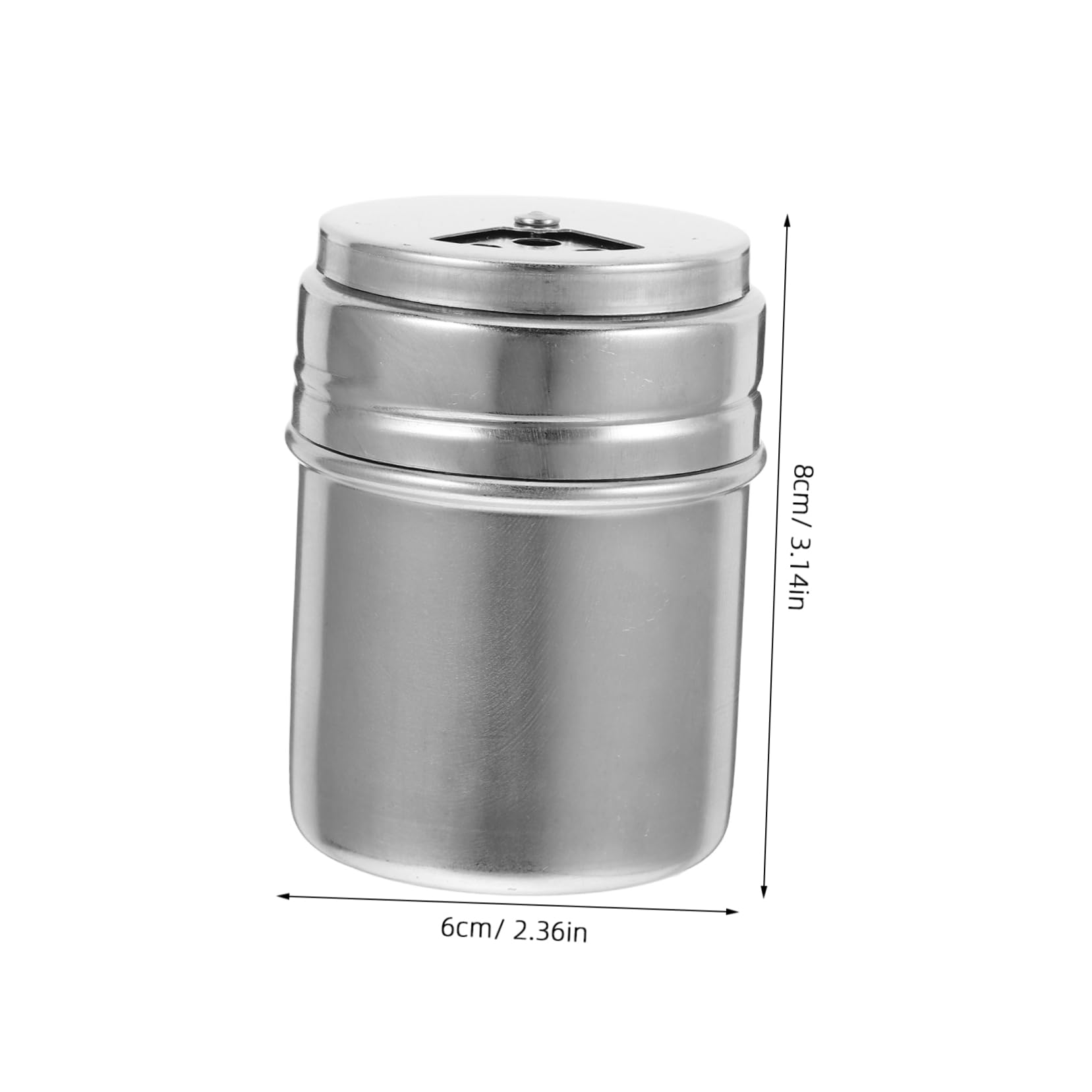 STOBAZA Travel Seasoning Bottle Portable Condiment Dispenser Stainless Steel Spice Shaker Lid Salt Pepper Canister for Kitchen