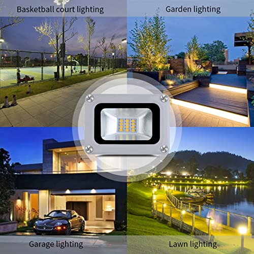 DC 12V-24V 10W LED Flood Lights Outdoor, IP65 Waterdichte Beveiliging Verlichting Armatuur, 6500K Hardwired Wandlamp, 1000LM Ultra Dunne Werk Licht, LED Buitenverlichting voor Tuin Yard Patio - Afbeelding 3