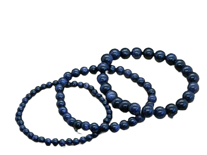 Bracelet perles en cristal extensible bleu pour harmoniser vos tenues du quotidien