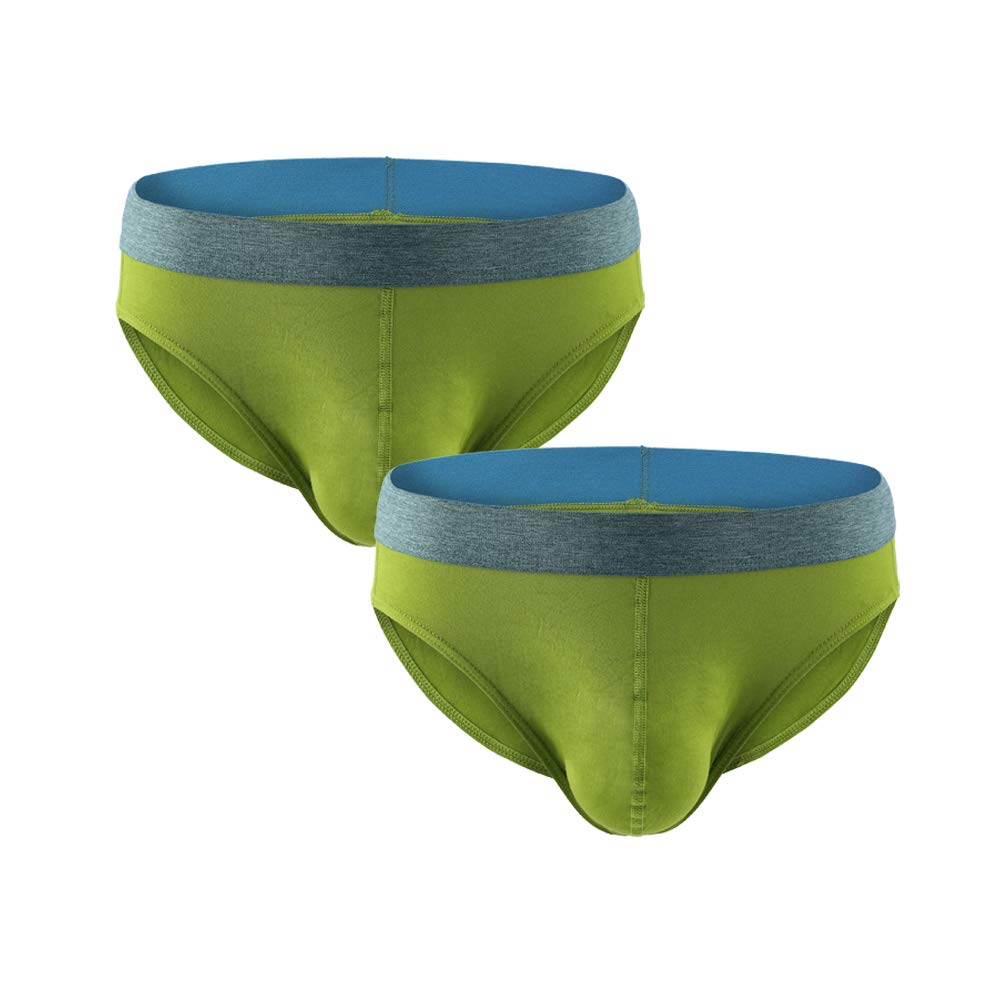 Billtop Men's 2 Pack Green Bikini Brief Micro Modal Sexy Underwear