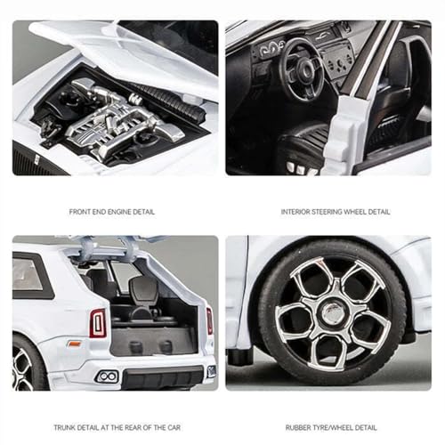 Image of Black Badge Rolls-Royce Cullinan Diecast Model Car, Black, SUV Luxury Vehicle Replica
