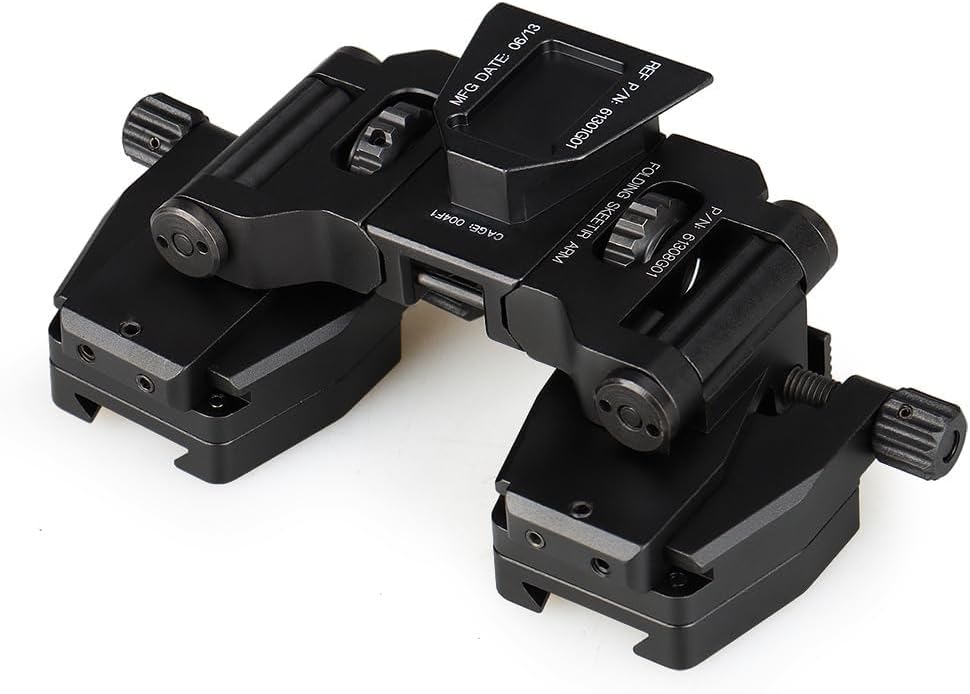 Lightweight PVS-14 Dual Tube Night Vision Goggles Mount, Versatile Adapter for Monocular & Binocular Use, Tactical Night Vision Accessories (Color: Black)