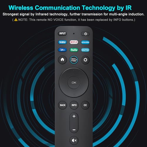Image of EWO'S Universal Replacement Remote for VIZIO XRT260 4K Smart TV M P V Series, with Buttons for Netflix Disney Prime Video Hulu (No Voice Function)