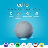 Echo com Alexa (Geração mais recente): Com som premium e hub Zigbee de casa inteligente - Cor Azul glide