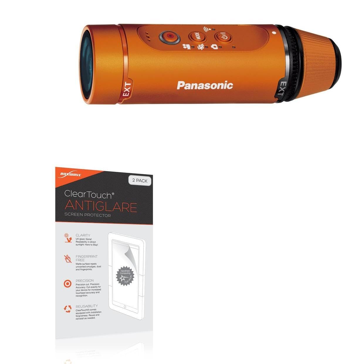 BoxWave Screen Protector Compatible with Panasonic HX-A1 - ClearTouch Anti-Glare (2-Pack), Anti-Fingerprint Matte Film Skin
