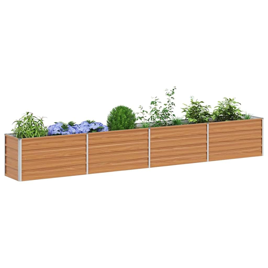 Genérico Arriate Elevado Marrón Claro 320 x 40 x 45 cm Acero Galvanizado,Casa y jardín,Jardín,Jardinería,Maceteros y jardineras,42017331