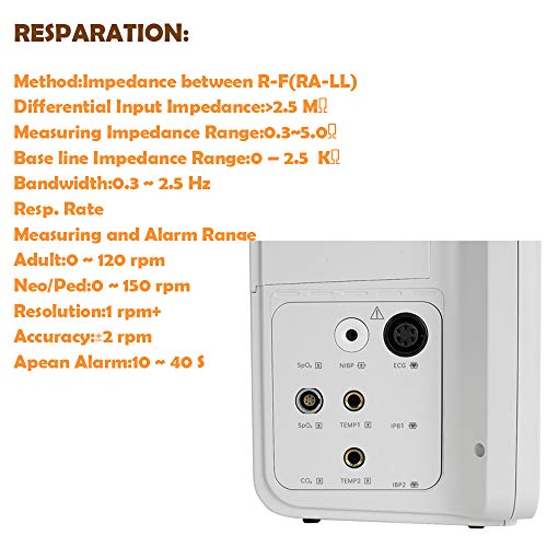 funwill Portable P-atient M-onitor Machine, 12 Inch, Multi-Parameter(6 Standard), V-ital S-IGN, Shipping from USA
