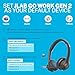 JLab Go Work Gen 2 Wireless Headsets with Microphone - 55+ Playtime PC Bluetooth Headset and Multipoint Connect to Laptop Computer and Mobile - Wired or Wireless (Bluetooth or USB Dongle) Headphones