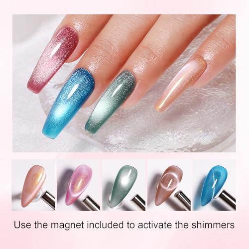 Set de esmalte de uñas gel Cat Eye 10ml 6 colores miniatura 3