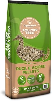 Copdock Mill Duck & Goose Pellets A Complete Diet for Adult Waterfowl Ideal for Ground Feeding Supports Digestive Health Containing Natural Oregano Oil Non-Floating Pellets (20kg)
