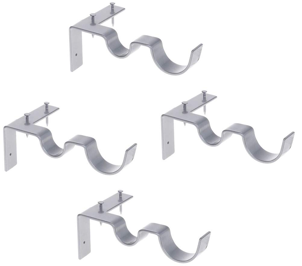 Buy XonyiCos 4 Pcs Curtain Pole Bracket Set, No Drill Curtain Rod