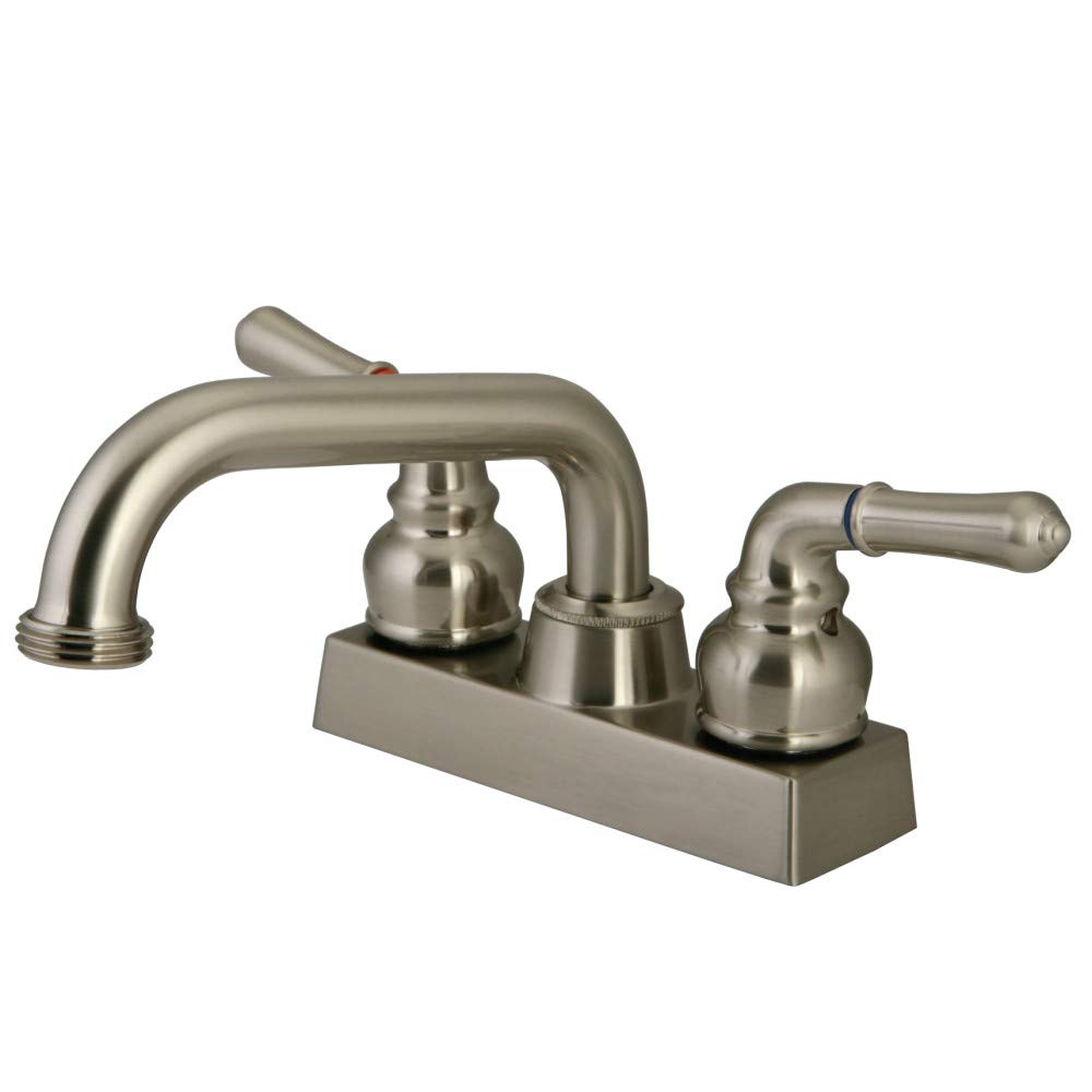 Kingston Brass KB2478NML Çamaşır Musluğu, Saten Nikel, 12,7 cm
