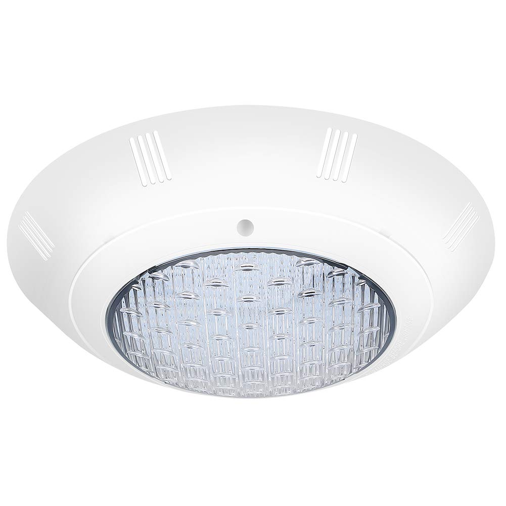 CHICIRIS Poolleuchte, ABS-LED-Unterwasserleuchte, 18 W, Wechselstrom, 12 V, mit 7-Farben-RGB-Fernbedienung, IP68, mit Harz Gefüllt, für Schwimmbad, Brunnen, Teich, Außendekoration