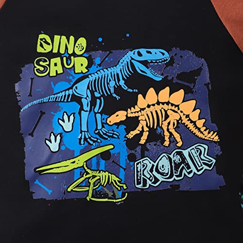 Nubeehoho Toddler Baby Boys Dinosaur Sweatshirts Casual Pullover Cotton Crewneck Hoodie Winter Long Sleeve Cartoon Tops Shirts Clothes With Cool Wings For Kids 5 Years 8130-5T #TOP2