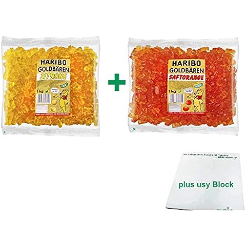 Haribo Goldbären Testpaket Zitrone & Orange + usy Block Cover