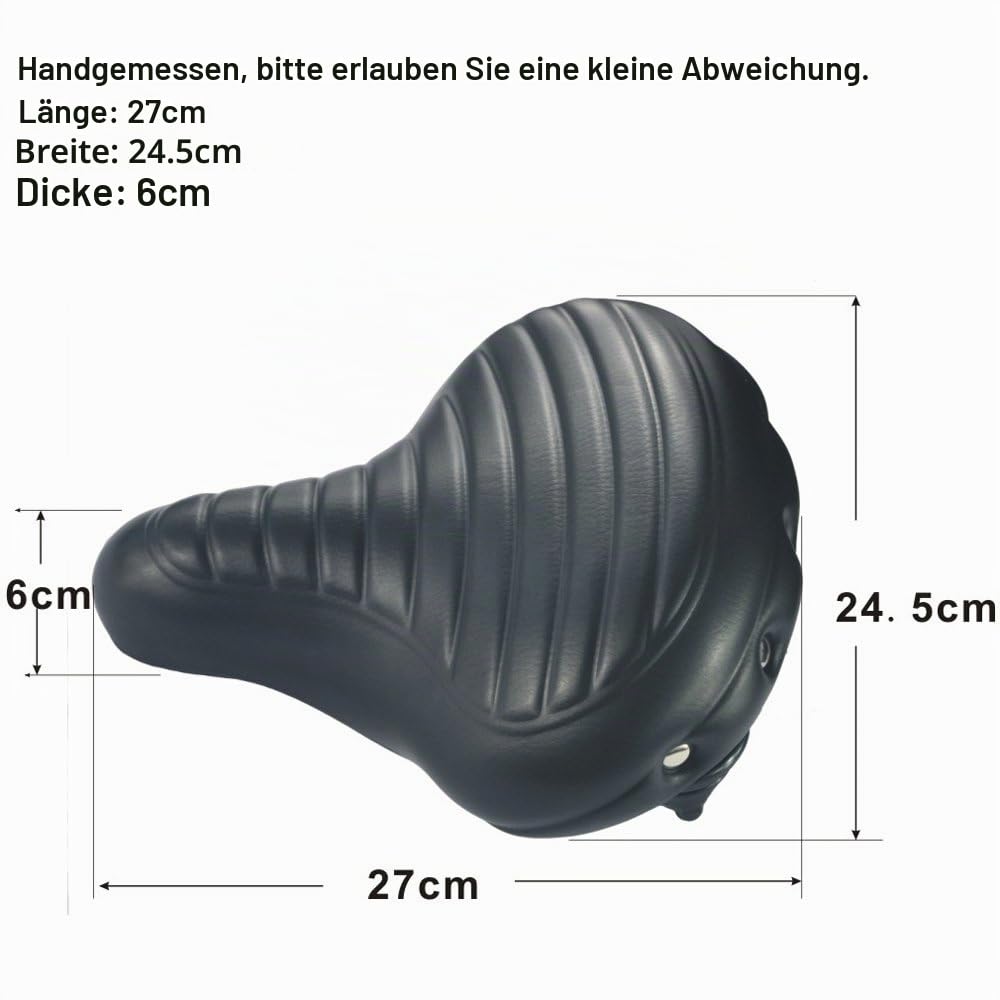 UPANBIKE Fahrradsattel Superweich Komfortabel Leder Stoßdämpfend Erweitertes Federkissen