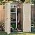 YITAHOME 60 cu ft Tall Outdoor Storage Shed w/o Shelf, Resin Vertical Outdoor Storage Shed, Large Waterproof Storage Cabinet for Garage, Poolside, and Garden (Khaki + Black)
