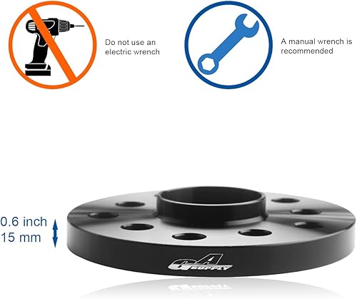 Miniatura 3 de GAsupply Espaciadores de rueda de 5 x 100 y 5 x 112, apto para Audi TT A3 A4 A6 A8 S4 S6 S8 Volkswagen Golf, espaciador forjado centrado de 0.591