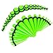 BodyJ4You 36 Pieces Gauges Kit Light Neon Green Tapers with Plugs 14G-00G Stretching Kit - 18 Pairs