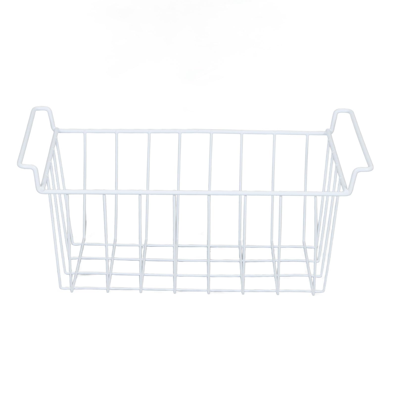Compartimiento de Almacenamiento para Congelador, a Prueba de Herrumbre, 2 Piezas, Organizador Almacenamiento Despensa Alambre Rectangular para Congelador (L 49.5cm x W 24.5cm x h 20cm)