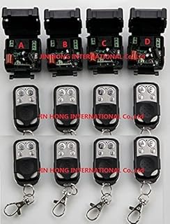 AC220V 1CH 10A Learning Code Wireless Remote Control Switch System teleswitch 4 Receiver and 8Transmitter Applicance Garage Door