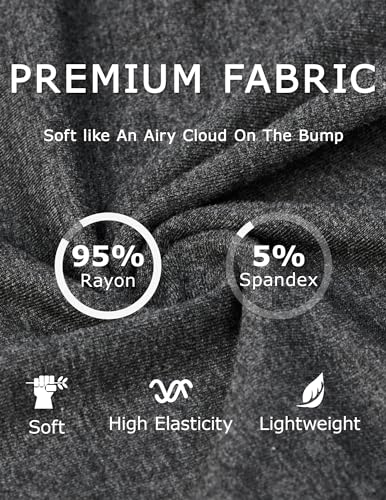 fitglam Women's Maternity Shorts Lounge Sleep Pajama Workout Comfy Stretchy Pregnancy Shorts4