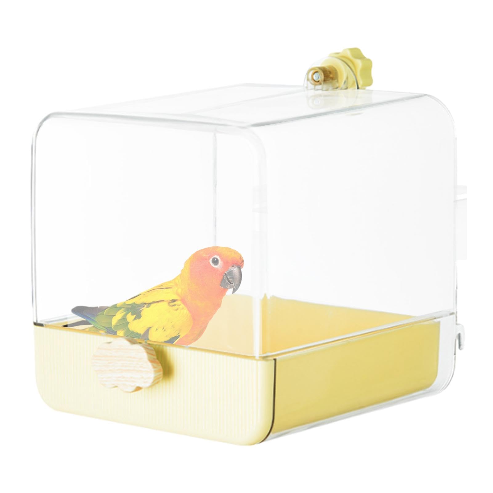 Bain d'oiseaux pour animaux de compagnie : accessoire en céramique suspendu pour cage