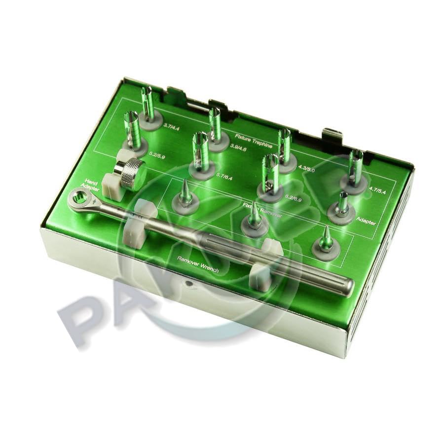 MEDESA Universal Dental Implant Fixture Removal Kit Removes implant without bone loss with Ratchet Wrench