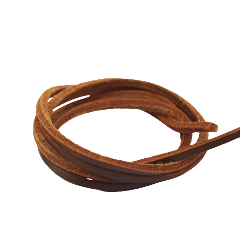 1 Pair Square Leather Shoelaces 140cm Leather Shoe Laces Replacement Flat Shoe Laces for Sneakers Skate Boots Sport