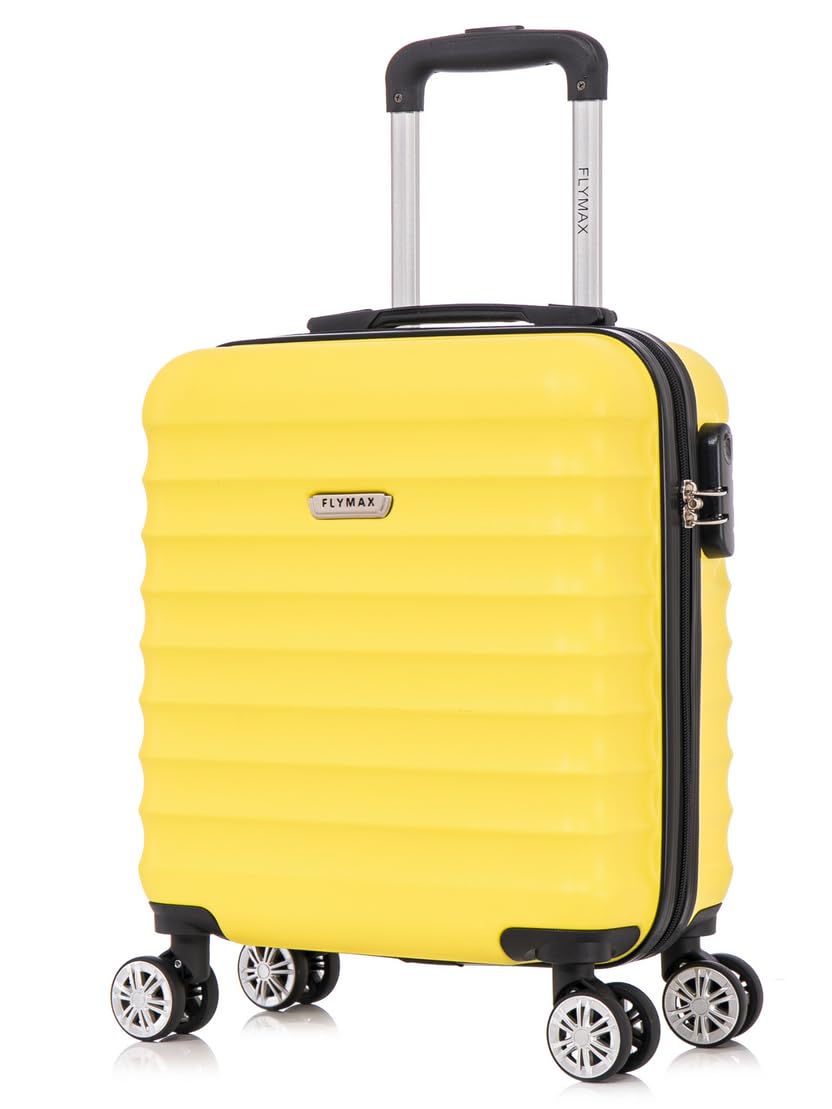 FLYMAXEasyjet 45x36x20 Carry on Suitcase Approved Underseat Cabin Bag Case  Lightweight Hand Luggage 29L Yellow
