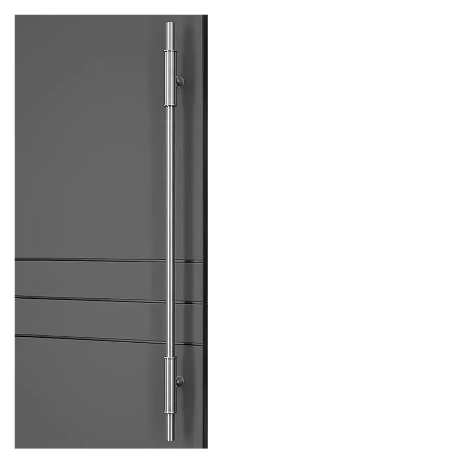 Wdsopk Silver Heavy-Duty Commercial Grade Stainless Steel Push/Pull Door Handle - 39.4In Black Contemporary Two-Sided Front/Patio/Barn Door Pull Bar