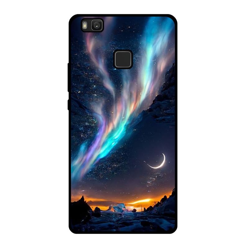 KARTXITAI Cover Compatibile con Huawei P9 lite Custodia,Protettiva per Tutto il Corpo Morbida al Tatto,Slim in Silicone TPU con Assorbimento degli Urti e Anti-Graffio - Aurora Boreale