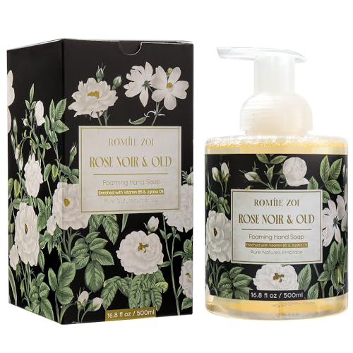 Image of ROMIIE ZOI Foaming Hand Soap, Rose Noir & Oud, 500ml / 16.8fl.oz | With Gift Box, Gentle cleansing, nourishes skin without drying