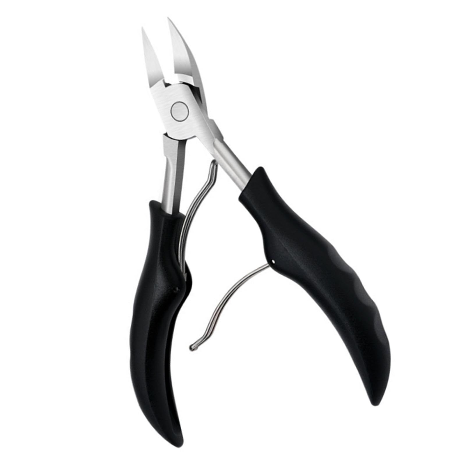 Cuticle Trimmer, Ingrown Toenail Removal Kit Stainless Steel and ABS Ingrown Toenail Set, BlackBlueRed with 1 Ingrown Toenail Set Nail Clippers for Seniors, Grip (Black)