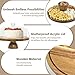 JOCHER Acacia Wood Cake Stand with Lid, 2-In-1 Cake Plate with Acrylic Lid, 12in Round Dessert Table Display Set, Raise Dome for Charcuterie Board, Cheese, Chips & Dips, Nachos, Fruit Platter (12in)