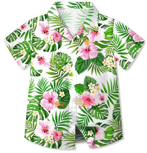 Image of Betusline Girls' and Womens' Hawaiian Shirt Blouse Button Down Beach Shirts