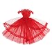 Hellery Robe en Dentelle sans Bretelles pour Vêtements Mignons pour 1/6 SD BB Licca / Momoko / Azone - Rouge