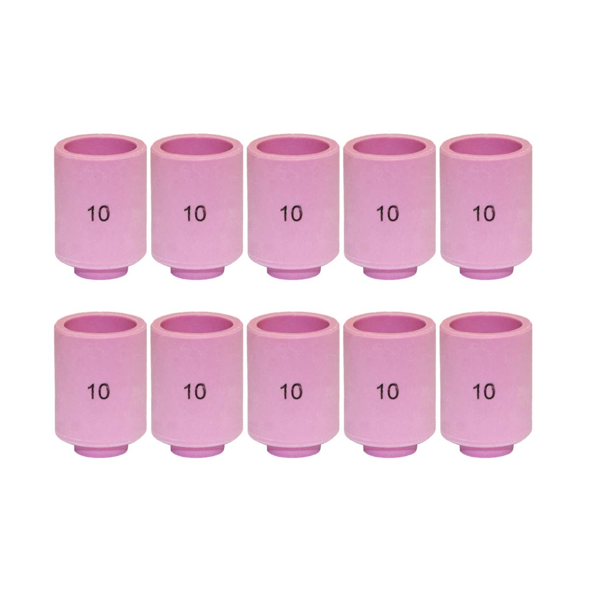 WeldingCity 10-pk Alumina Ceramic Cup 13N13 (#10, 5/8") for TIG Welding Torch 9, 20 and 25 Series from Weldcraft Lincoln Miller ESAB CK
