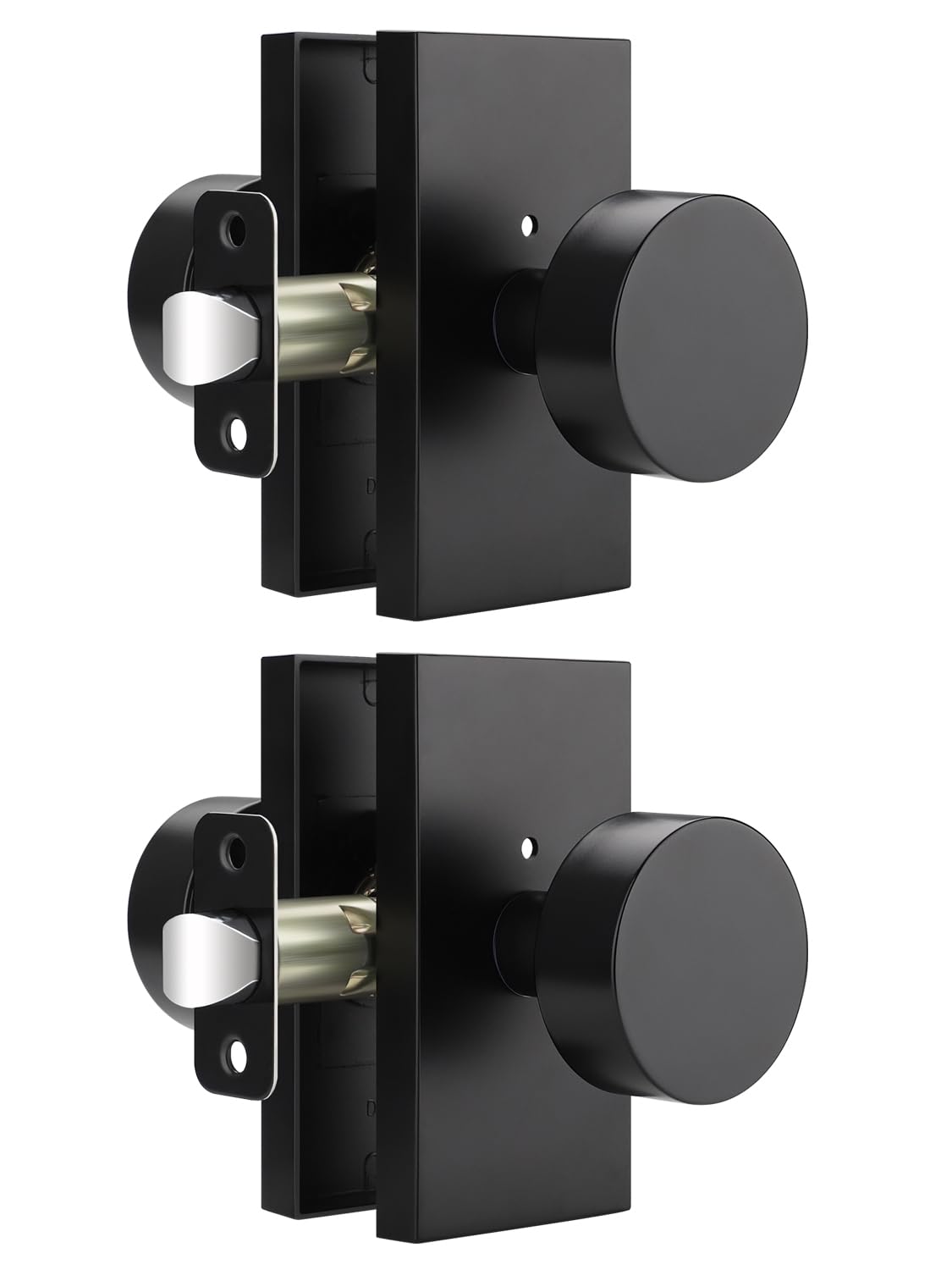 Satin Brass Privacy Door Knob - Keyless Entry -11 Satin Brass Privacy Door Knob - Keyless Entry -11