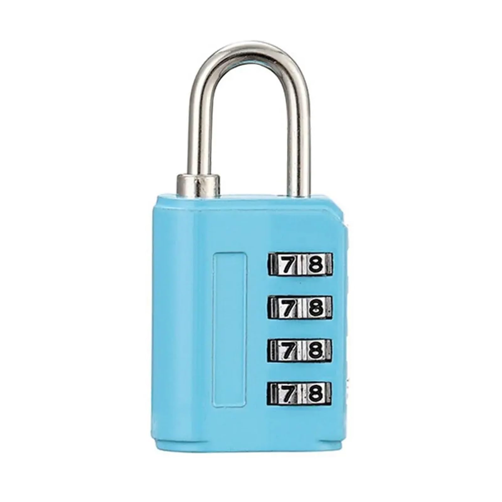 Lock Luggage 4 Digit Combination Lock Safely Code Lock Travel Luggage Suitcase Lockers Zinc Alloy Padlock(B Blue)