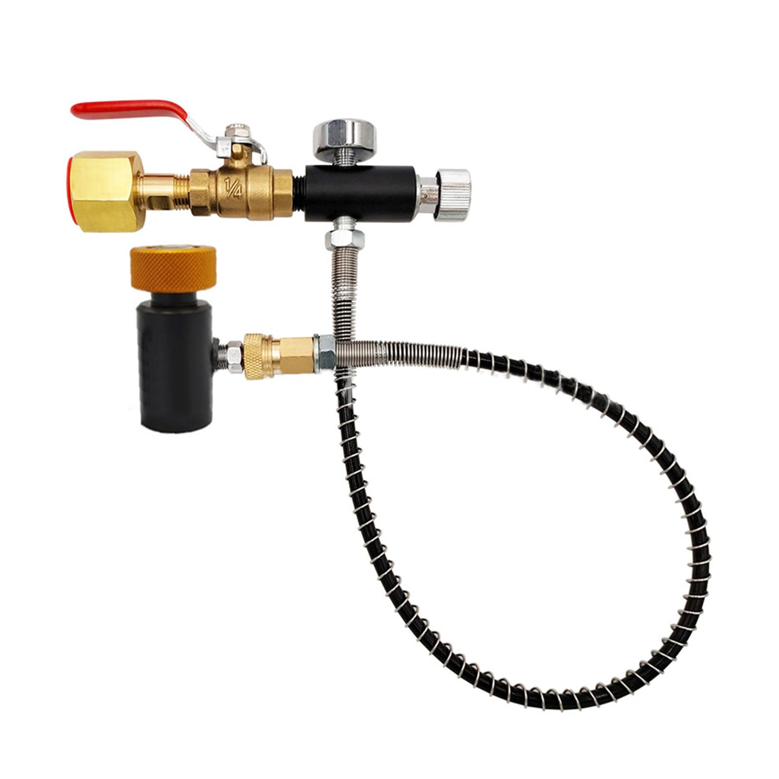 Adaptador multifuncional de CO2 para manguera de recarga de CO2, conector de inflado de CO2 para máquinas de soda, adecuado para varios botes